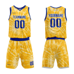 Benutzerdefinierter Tie-Dye Basketballanzug für Erwachsene und Kinder Personalisiertes Trikot