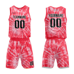 Benutzerdefinierter Tie-Dye Basketballanzug für Erwachsene und Kinder Personalisiertes Trikot