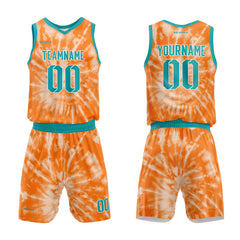 Benutzerdefinierter Tie-Dye Basketballanzug für Erwachsene und Kinder Personalisiertes Trikot