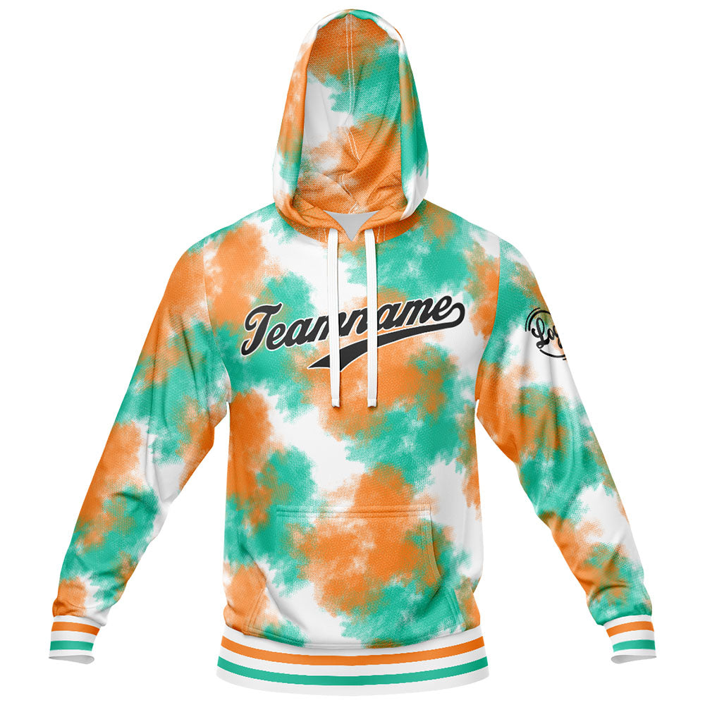 Benutzerdefiniert gebatikt Sport-Hoodie-Oberteil und Hosen-Set