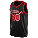 Benutzerdefinierte Authentisch  Basketball Trikot Weiß-Marine-Rot
