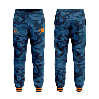 Benutzerdefiniert Tarnung Sport Jersey Satz Trainingsanzug Zur Seite fahren Kapuzenpullover Oberteile und Hose Satz Marine