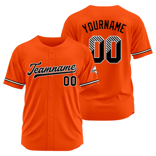 Benutzerdefinierte Authentisch Baseball-Trikot Orange Netz