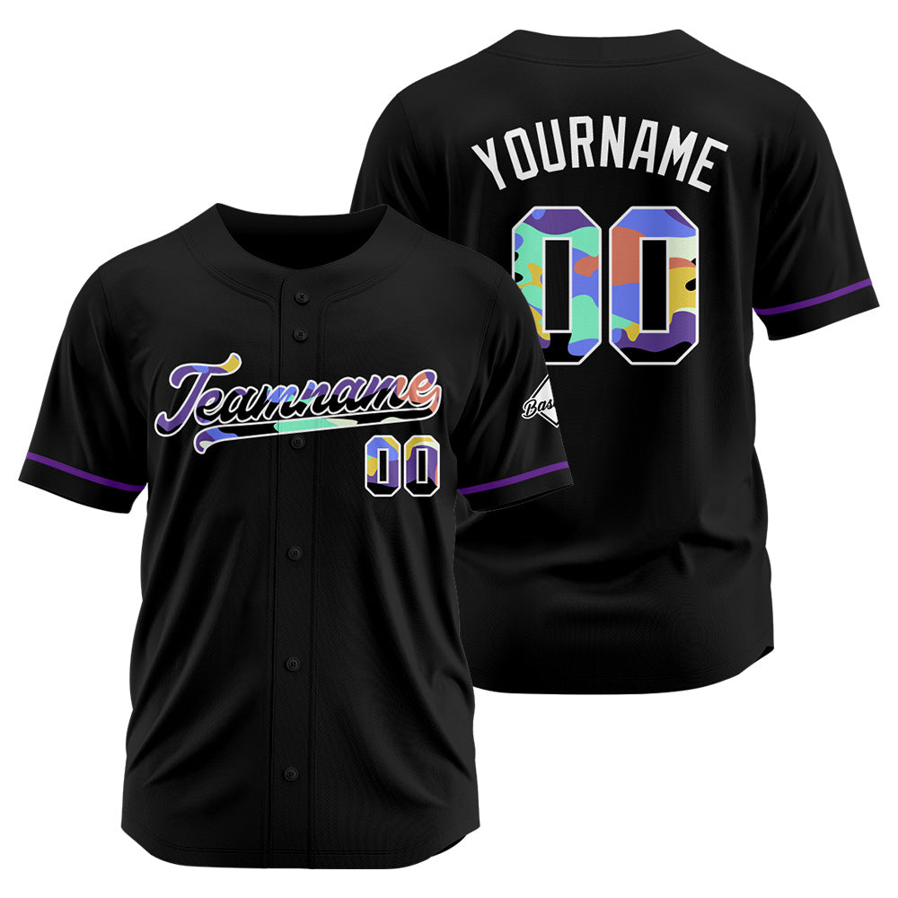 Benutzerdefinierte Authentisch Baseball Schwarz