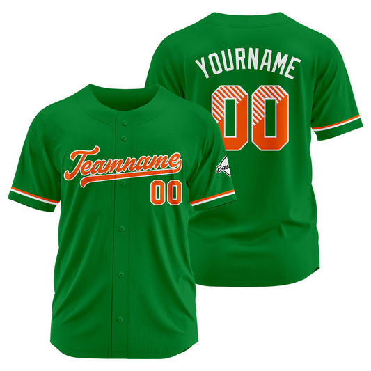 Benutzerdefinierte Authentisch Baseball-Trikot Grün Netz