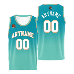 Benutzerdefinierte Basketball Jersey personalisiert genäht Name&Number&Logo Lila&Aqua