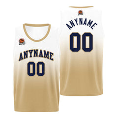 Benutzerdefinierte Basketball Jersey personalisiert genäht Name&Number&Logo Marine&Gold