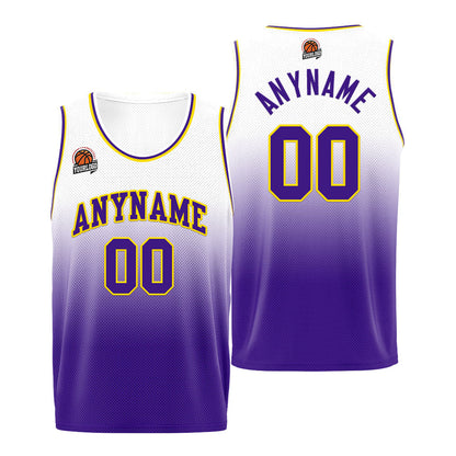 Benutzerdefinierte Basketball Jersey personalisiert genäht Name&Number&Logo Lila&Schwarz