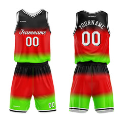 Benutzerdefinierter Gradient Basketballanzug für Erwachsene und Kinder Personalisiertes Trikot