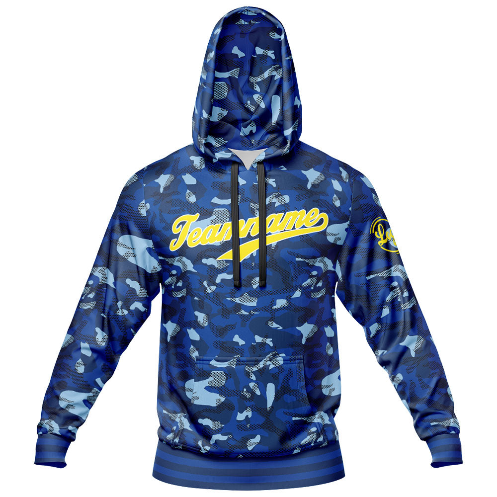 Benutzerdefiniert Tarnung Sport Jersey Satz Trainingsanzug Zur Seite fahren Kapuzenpullover Oberteile und Hose Satz Königlich