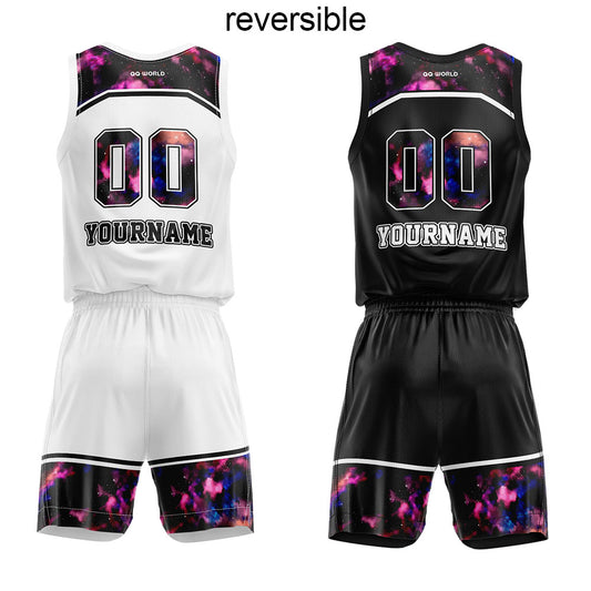 Benutzerdefinierter Reversible Basketballanzug für Erwachsene und Kinder Personalisiertes Trikot