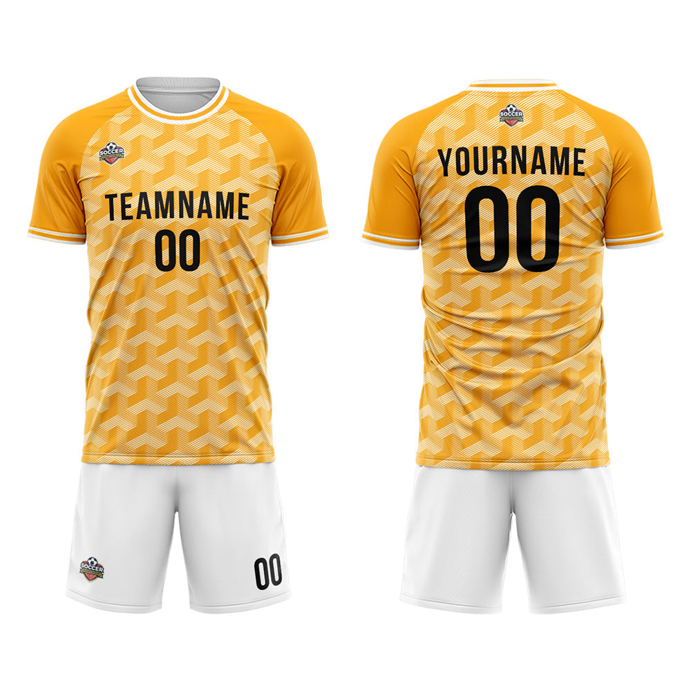 Benutzerdefinierte Fußball Trikots für Männer Frauen Personalisierte Fußball Uniformen für Erwachsene und Kind Orange-Weiß