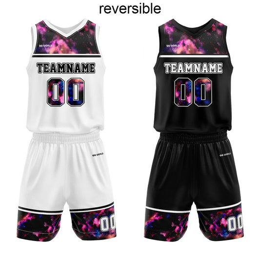 Benutzerdefinierter Reversible Basketballanzug für Erwachsene und Kinder Personalisiertes Trikot