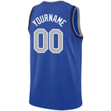 Benutzerdefiniert Authentisch Basketball Jersey Weiß-Grau-Gold