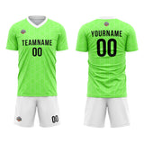 Benutzerdefinierte Fußball Trikots für Männer Frauen Personalisierte Fußball Uniformen für Erwachsene und Kind Neon Grün-Weiß