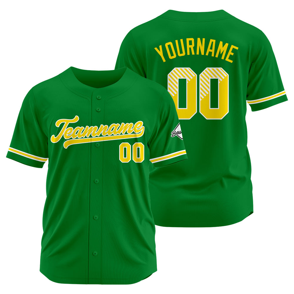 Benutzerdefinierte Authentisch Baseball-Trikot Grün Netz