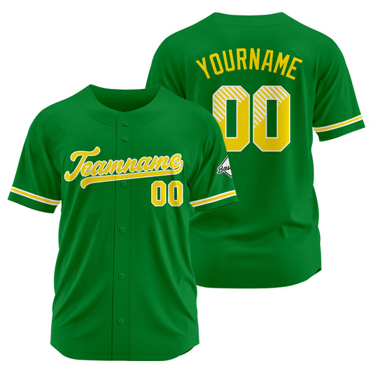 Benutzerdefinierte Authentisch Baseball-Trikot Grün Netz