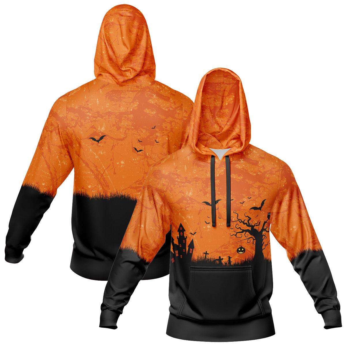Benutzerdefinierter personalisierter Halloween-Hoodie für Halloween-Langarm-Sweatshirts für Erwachsene und Kinder, leichte, lässige Pullover-Oberteile