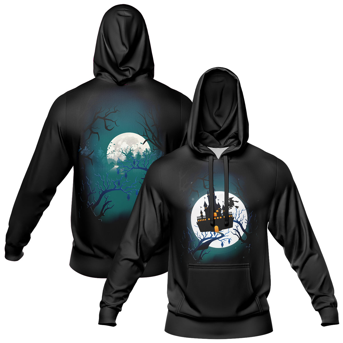Benutzerdefinierter personalisierter Halloween-Hoodie für Halloween-Langarm-Sweatshirts für Erwachsene und Kinder, leichte, lässige Pullover-Oberteile