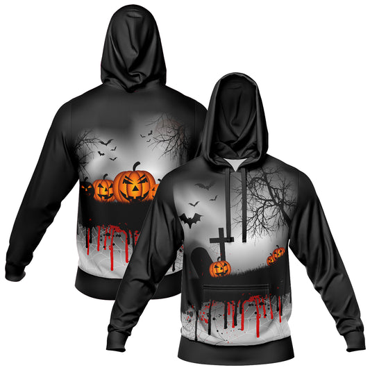 Benutzerdefinierter personalisierter Halloween-Hoodie für Halloween-Langarm-Sweatshirts für Erwachsene und Kinder, leichte, lässige Pullover-Oberteile