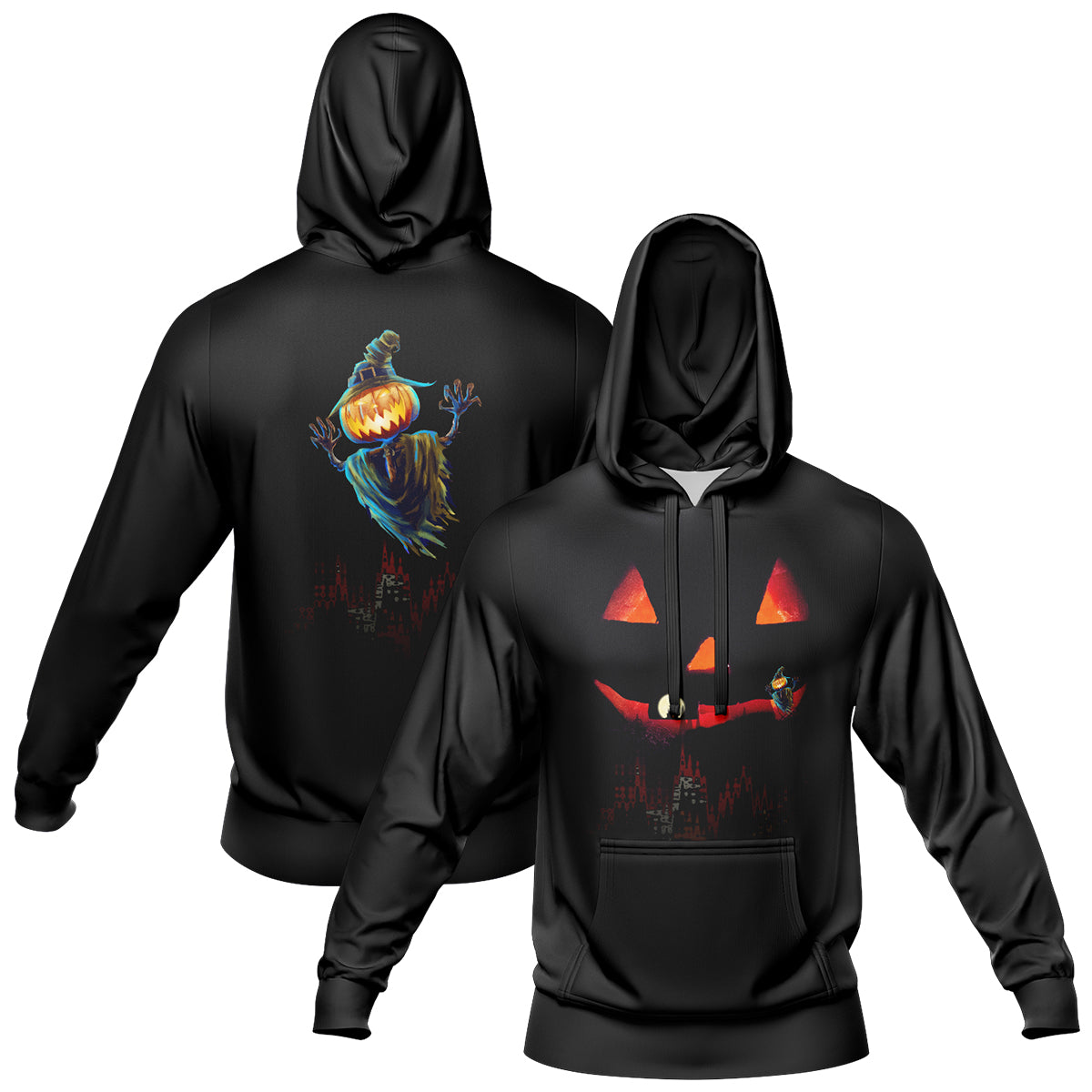 Benutzerdefinierter personalisierter Halloween-Hoodie für Halloween-Langarm-Sweatshirts für Erwachsene und Kinder, leichte, lässige Pullover-Oberteile