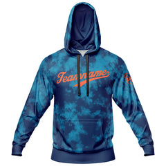 Benutzerdefiniert Gebatikt Sport Jersey Satz Marine-Bleu-Orange