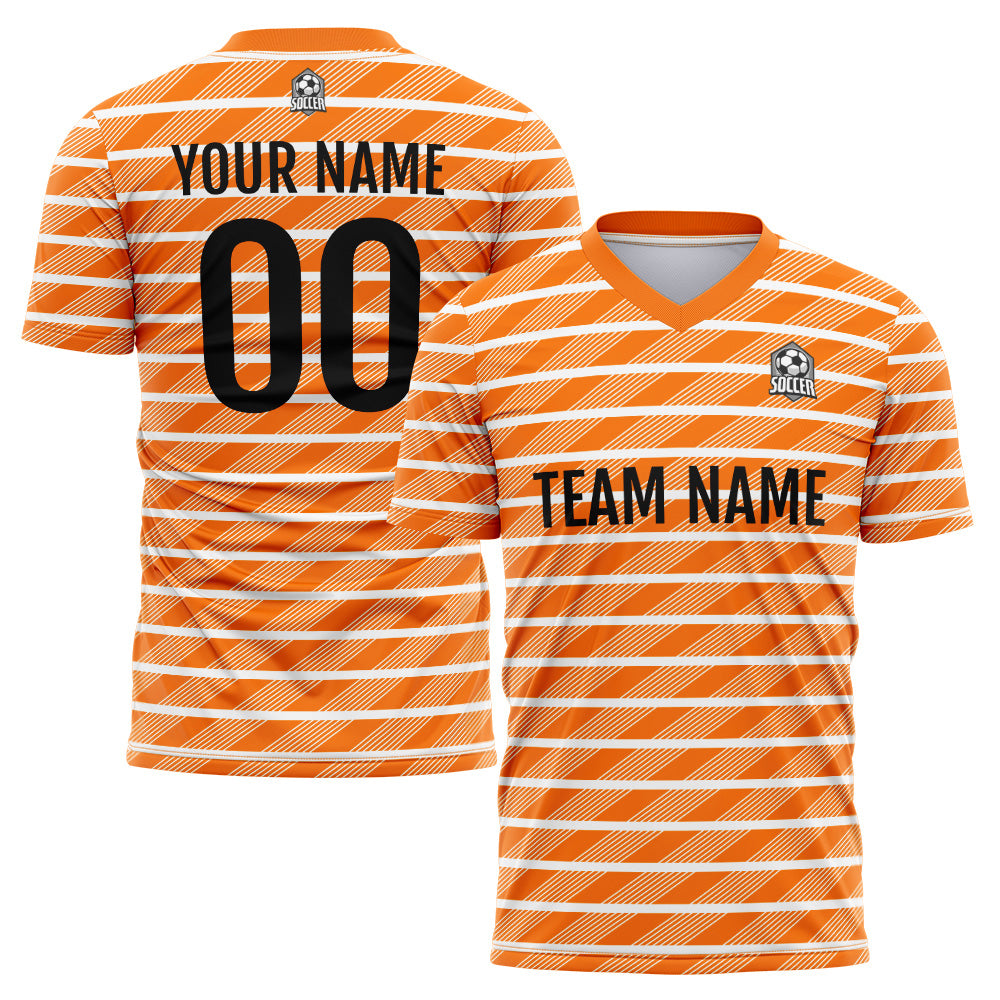 Benutzerdefinierte Fußball Trikots für Männer Frauen Personalisierte Fußball Uniformen für Erwachsene und Kind Orange
