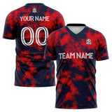Benutzerdefinierte Fußballuniform Jersey Kinder Erwachsene Personalisiertes Set Jersey Shirt Marine