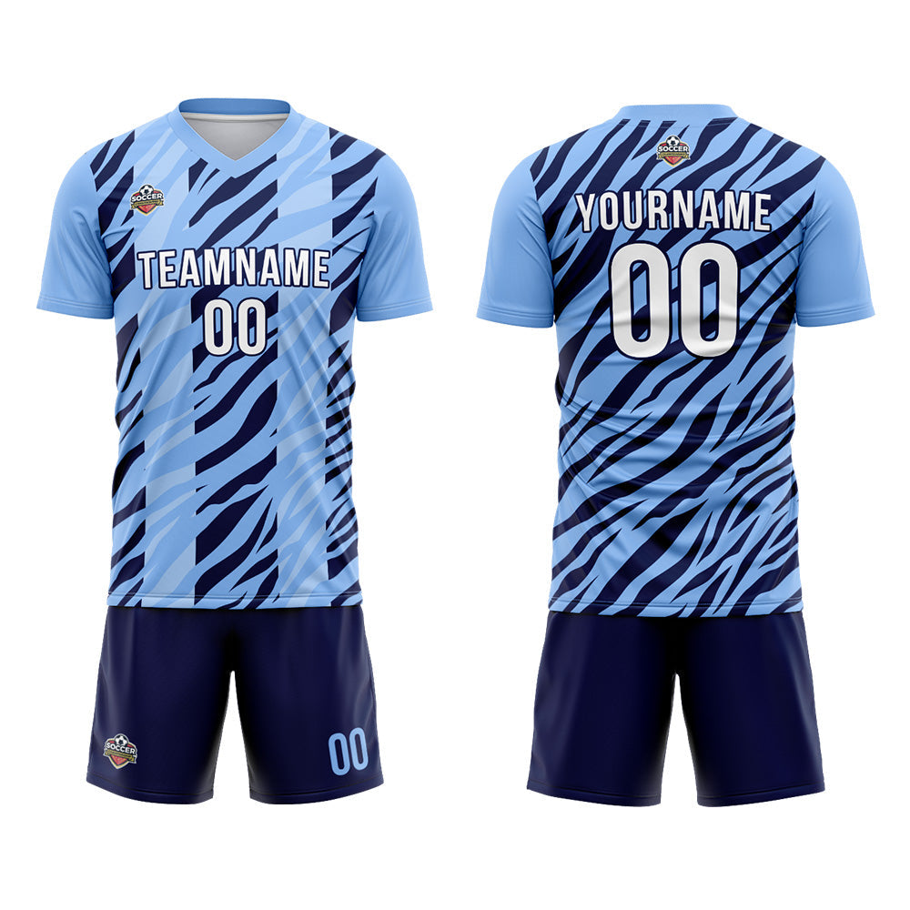 Benutzerdefinierte Fußball Trikots für Männer Frauen Personalisierte Fußball Uniformen für Erwachsene und Kind Blau-Marine