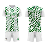 Benutzerdefinierte Fußball Trikots für Männer Frauen Personalisierte Fußball Uniformen für Erwachsene und Kind Grün-Weiß
