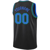 Benutzerdefiniert Authentisch Basketball Jersey 50-schwarz-blau-petrol