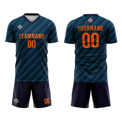 Benutzerdefinierte Fußball Trikots für Männer Frauen Personalisierte Fußball Uniformen für Erwachsene und Kind Marine-Teal