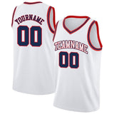 Benutzerdefinierte Authentisch  Basketball Trikot Aqua-Weiß-Rot