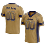 Benutzerdefinierte Authentisch Drift Mode Fußball Jersey Marine-Gold Gittergewebe