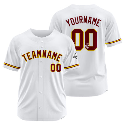 Benutzerdefinierte Authentisch Baseball-Trikot Weiss Netz