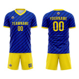 Benutzerdefinierte Fußball Trikots für Männer Frauen Personalisierte Fußball Uniformen für Erwachsene und Kind Royal-Gelb