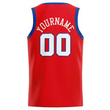 Benutzerdefinierte Authentisch  Basketball Trikot Rot-Royal-Weiß