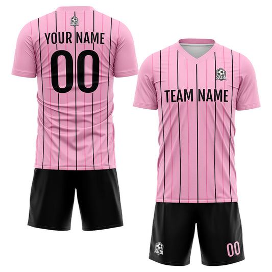 Benutzerdefinierte Fußball Trikots für Männer Frauen Personalisierte Fußball Uniformen für Erwachsene und Kind Rosa