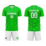 Benutzerdefinierte Fußball Trikots für Männer Frauen Personalisierte Fußball Uniformen für Erwachsene und Kind Grün-Weiß