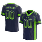 Benutzerdefinierte Authentisch Drift Mode Fußball Jersey Marine-Neon Grün Gittergewebe