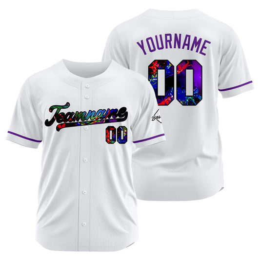 Benutzerdefinierte Authentisch Baseball Weiß
