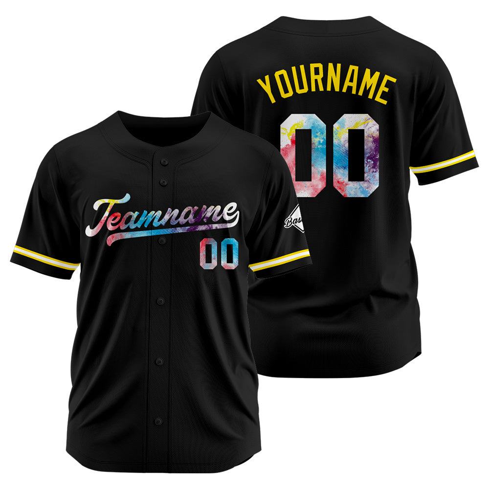 Benutzerdefinierte Authentisch Baseball Schwarz