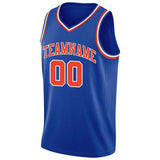 Benutzerdefinierte Authentisch  Basketball Trikot Rot-Weiß-Gold-Marine