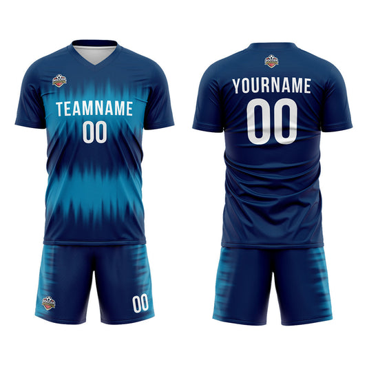 Benutzerdefinierte Fußball Trikots für Männer Frauen Personalisierte Fußball Uniformen für Erwachsene und Kind Marine-Teal