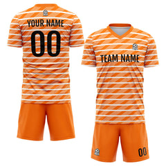 Benutzerdefinierte Fußball Trikots für Männer Frauen Personalisierte Fußball Uniformen für Erwachsene und Kind Orange