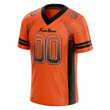 Benutzerdefinierte Authentisch Drift Mode Fußball Jersey Orange-Schwarz Gittergewebe