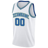 Benutzerdefinierte Authentisch Basketball Trikot Schwarz-Weiß-Kelly Grün-Königlich