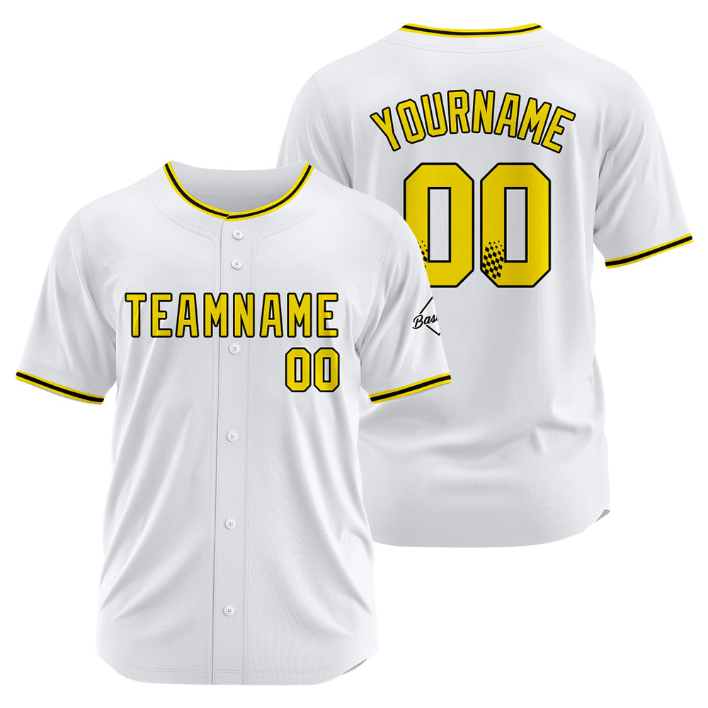 Benutzerdefinierte Authentisch Baseball-Trikot Weiss Netz