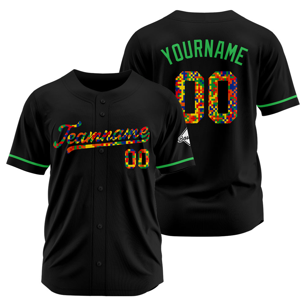 Benutzerdefinierte Authentisch Baseball Schwarz