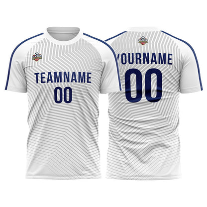 Benutzerdefinierte Fußball Trikots für Männer Frauen Personalisierte Fußball Uniformen für Erwachsene und Kind Weiß-Grau